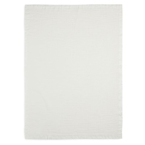 Jollein kocyk do wózka fotelika i kołyski muślinowy 100x75 cm FRINGE Ivory