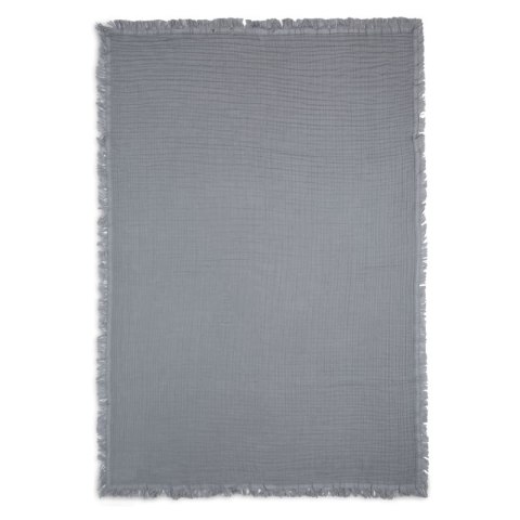 Jollein kocyk do wózka fotelika i kołyski muślinowy 100x75 cm FRINGE Storm Grey