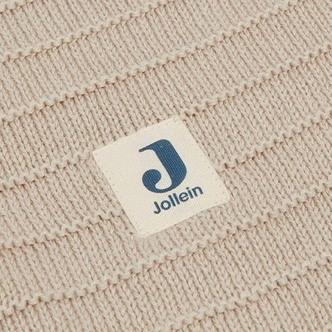 Jollein kocyk do wózka fotelika i kołyski tkany 100x75 cm PURE KNIT GOTS Nougat Velvet