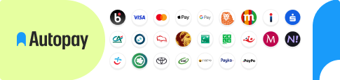 Autopay — dostępne metody płatności: BLIK, Visa, Mastercard, Apple Pay, Google Pay i przelewy bankowe"